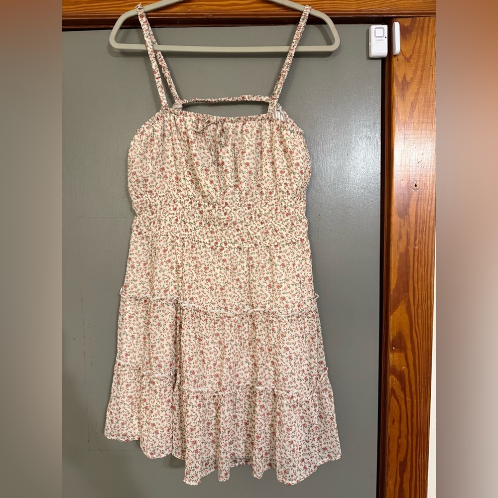 Trixxi Floral Kids Dress in Cream and Pink